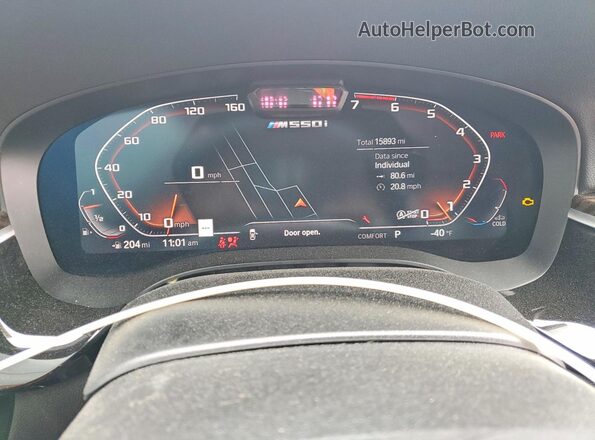 WBA13BK04NCJ66237 2022 BMW M5 White Widok zestawu wskaźników
