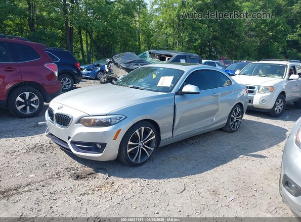 WBA1G9C54GV599734 2016 BMW 2 SERIES Silver წინა მარცხენა ხედი სამი მეოთხედიდან