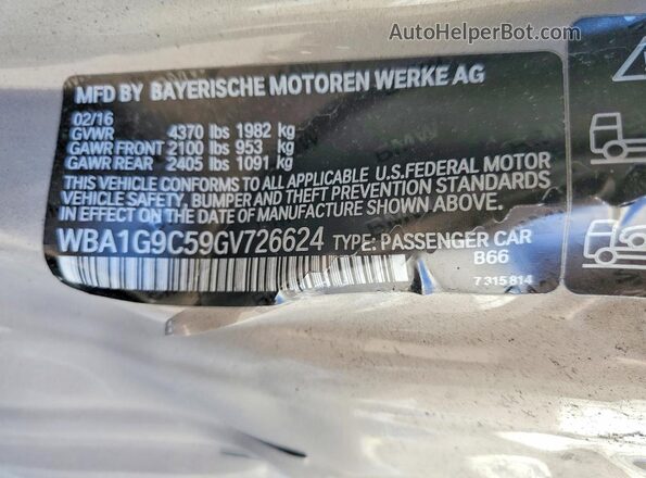 WBA1G9C59GV726624 2016 BMW OTHER Tan 