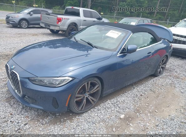 WBA23AT09MCG03079 2021 BMW 4 SERIES Blue წინა მარცხენა ხედი სამი მეოთხედიდან