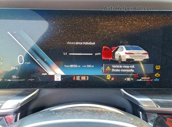 WBA23EH03PCM28457 2023 BMW 7 SERIES Gray Vista del cuadro de instrumentos