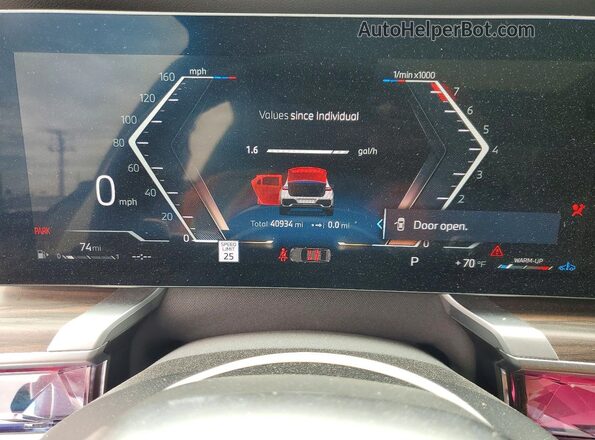 WBA23EH06PCM51408 2023 BMW 7 SERIES White Instrument cluster view