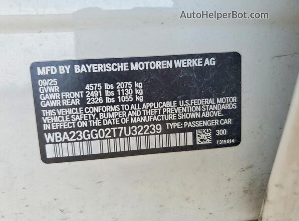 WBA23GG02T7U32239 2026 BMW 2 SERIES White Widok komory silnika