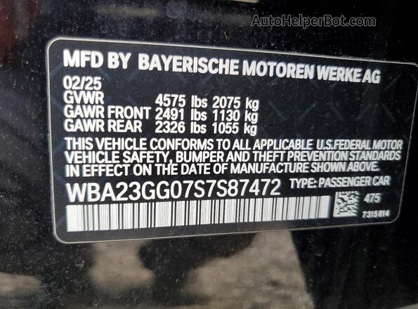 WBA23GG07S7S87472 2025 BMW OTHER Черный 