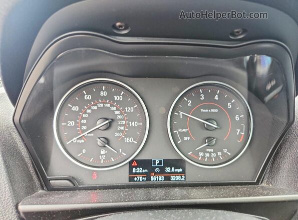 WBA2F9C39HV664892 2017 BMW 2 SERIES Blue Instrument cluster view