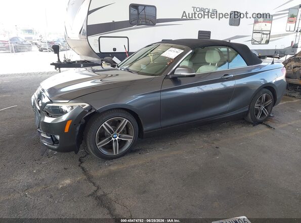 WBA2K9C56HV647061 2017 BMW 2 SERIES Gray წინა მარცხენა ხედი სამი მეოთხედიდან
