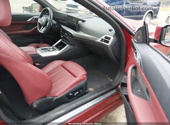 WBA33DB03TCV75086 2026 BMW 4 SERIES Burgundy წინა სალონის ხედი