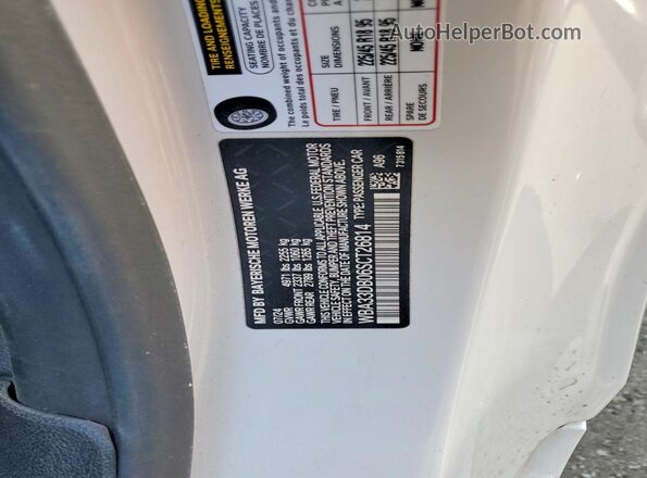 WBA33DB06SCT26814 2025 BMW 4 SERIES White Vista de la etiqueta del VIN