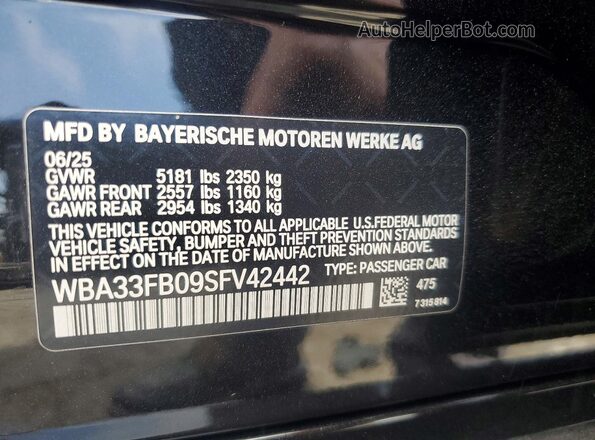 WBA33FB09SFV42442 2025 BMW OTHER Black Widok komory silnika