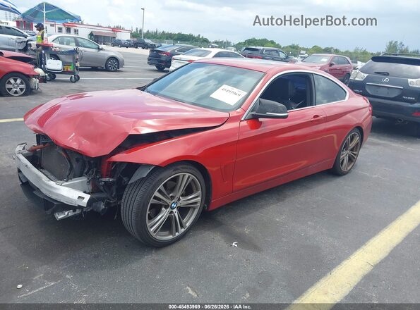 WBA3N7C54GK227167 2016 BMW 4 SERIES Red Front left