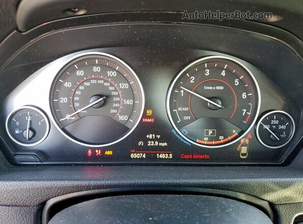 WBA3N7C54GK228402 2016 BMW OTHER Black Instrument cluster view