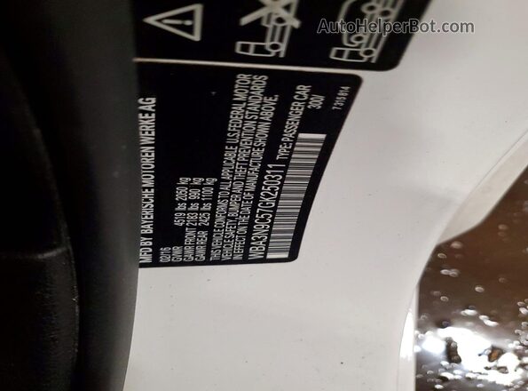 WBA3N9C57GK250311 2016 BMW OTHER White Vista del compartimento del motor