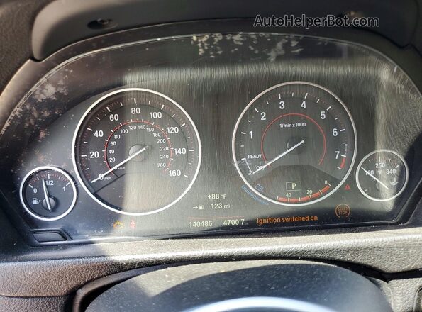 WBA3R1C59GK195933 2016 BMW 4 SERIES Gray Widok zestawu wskaźników