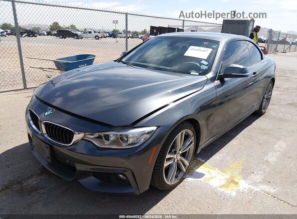 WBA3T3C51G5A41909 2016 BMW 4 SERIES Gray წინა მარცხენა ხედი სამი მეოთხედიდან