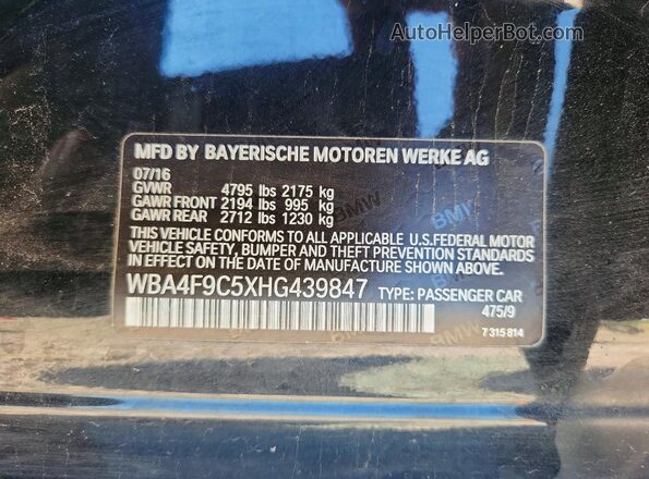 WBA4F9C5XHG439847 2017 BMW OTHER Black 
