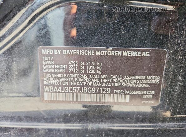 WBA4J3C57JBG97129 2018 BMW OTHER Black Շարժիչի բաժամունքի տեսք