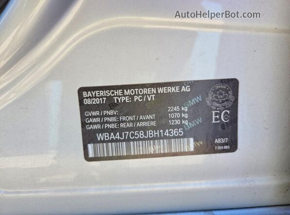 WBA4J7C58JBH14365 2018 BMW 4 SERIES Silver Շարժիչի բաժամունքի տեսք
