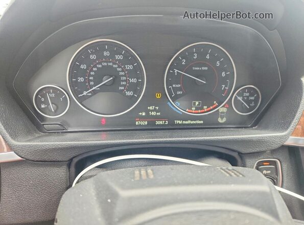 WBA4U9C37H5H64183 2017 BMW 4 SERIES White Widok zestawu wskaźników