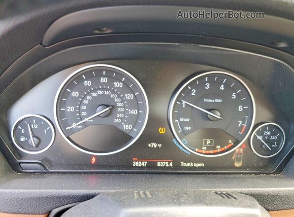 WBA4U9C55H5D43953 2017 BMW 4 SERIES Синий Вид щитка приборов