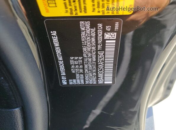 WBA4W3C54KAF92640 2019 BMW 4 SERIES Black Widok komory silnika