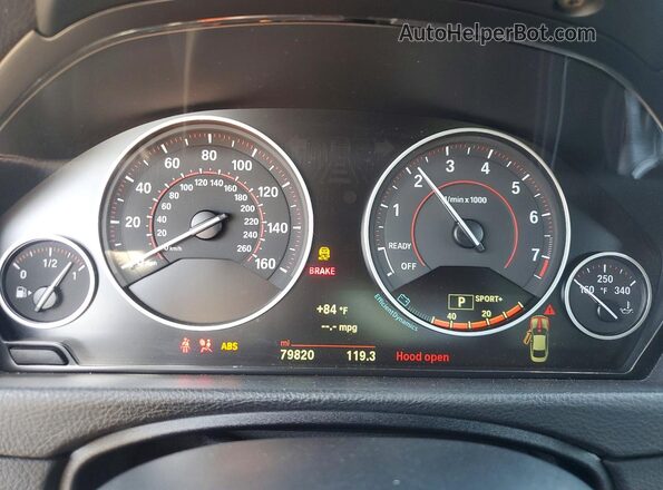 WBA4W3C54KAF92640 2019 BMW 4 SERIES Black Widok zestawu wskaźników