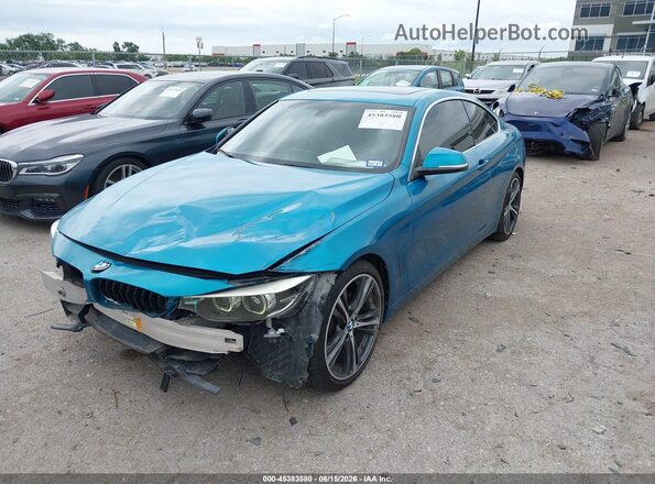 WBA4W3C57KAG91355 2019 BMW 4 SERIES Blue Передня ліва чверть
