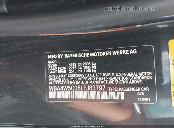 WBA4W5C06LFJ83797 2020 BMW 7 SERIES Black 