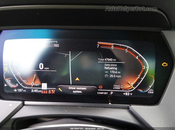 WBA53AK05N7K46389 2022 BMW 2 SERIES Белый Вид задних сидений