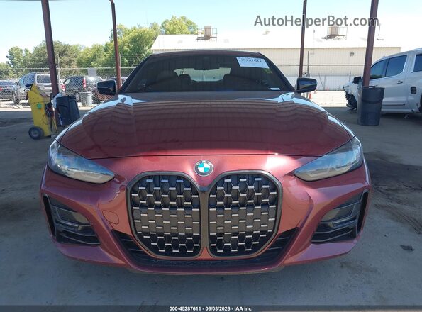 WBA53AP02RCS01870 2024 BMW 4 SERIES Burgundy Widok zestawu wskaźników