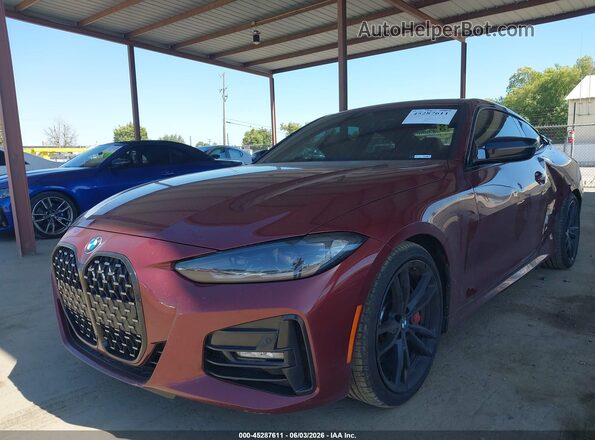 WBA53AP02RCS01870 2024 BMW 4 SERIES Burgundy Przód lewy