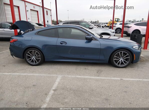 WBA53AP0XMCF74537 2021 BMW 4 SERIES Blue Rear interior view