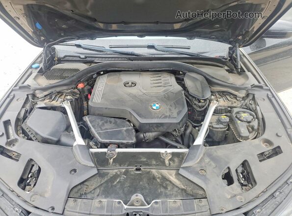 WBA53BH02MCF05443 2021 BMW 5 SERIES Black უკანა სალონის ხედი