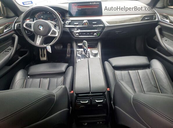 WBA53BH02MCF05443 2021 BMW 5 SERIES Black წინა პანელის ხედი