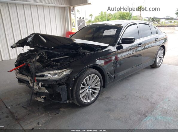 WBA53BH02MWW97250 2021 BMW 5 SERIES Black Передня ліва чверть