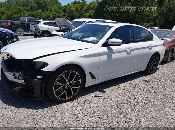WBA53BH02MWX09395 2021 BMW 5 SERIES White Առջևի ձախ երեք քառորդ տեսարան