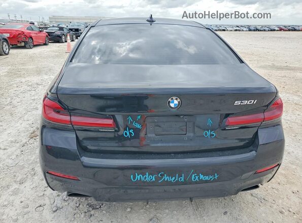 WBA53BH03MCF97601 2021 BMW 5 SERIES Black Widok z tyłu