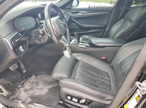 WBA53BH03MCF97601 2021 BMW 5 SERIES Black Widok wnętrza z przodu