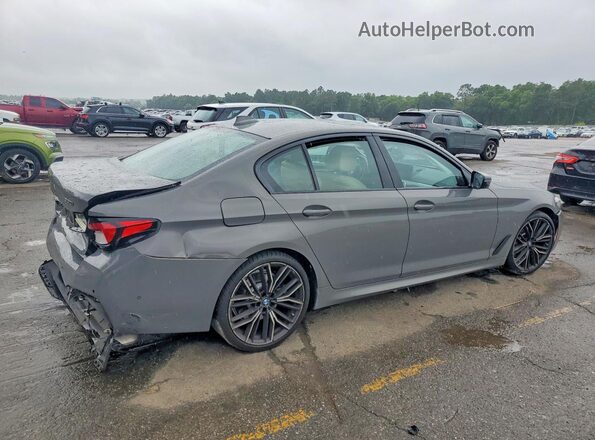 WBA53BH04MCF27802 2021 BMW 5 SERIES Gray Rear right