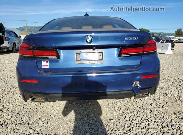 WBA53BH04PWY20504 2023 BMW 5 SERIES Blue Widok z tyłu