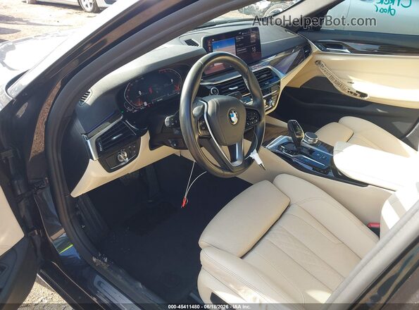 WBA53BH09MWX10107 2021 BMW 5 SERIES Black Front interior view