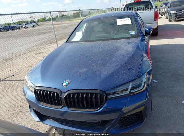 WBA53BJ00NWX50460 2022 BMW 5 SERIES Blue Vista interior trasera