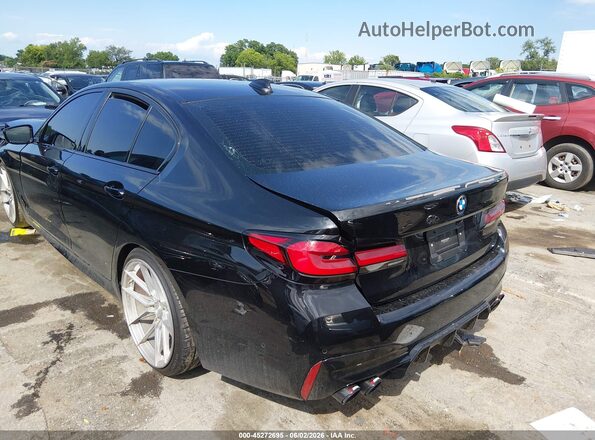WBA53BJ01MCG87176 2021 BMW 5 SERIES Black Հետևի ձախ