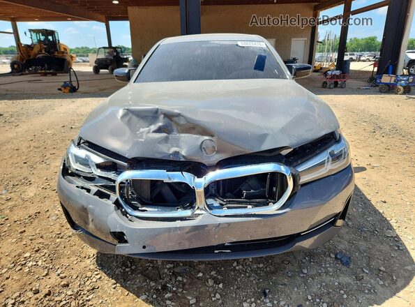 WBA53BJ03MWW88969 2021 BMW 5 SERIES Gray Front view