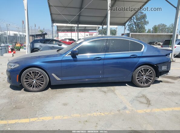 WBA53BJ03PWX99767 2023 BMW 5 SERIES Blue Սալոնի 360 աստիճան տեսք