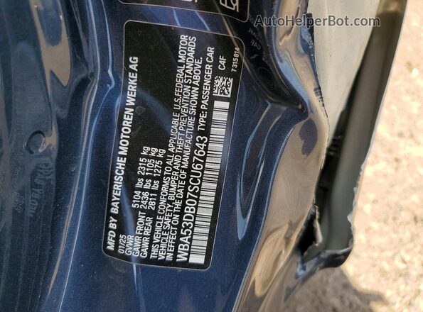WBA53DB07SCU67643 2025 BMW OTHER Blue 