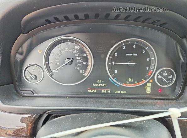 WBA5A5C51GD528962 2016 BMW 5 SERIES Black Widok zestawu wskaźników