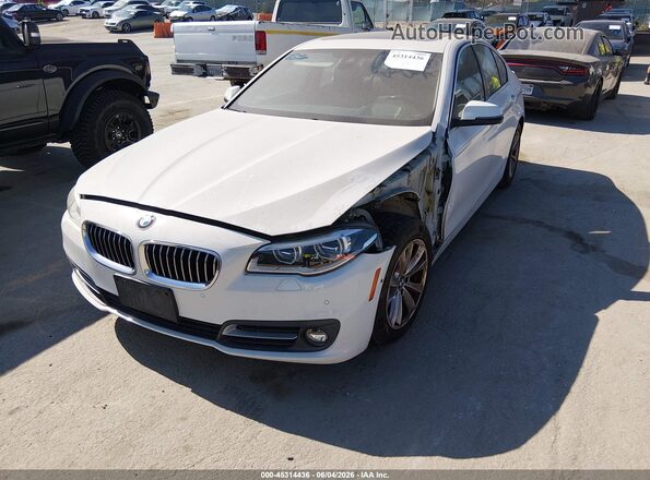 WBA5A5C53GG349417 2016 BMW 5 SERIES White Vista tres cuartos delantera izquierda