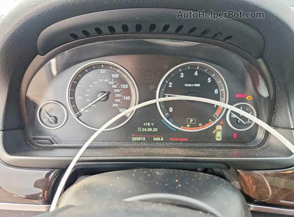 WBA5A5C55GD526437 2016 BMW 5 SERIES Black Widok zestawu wskaźników
