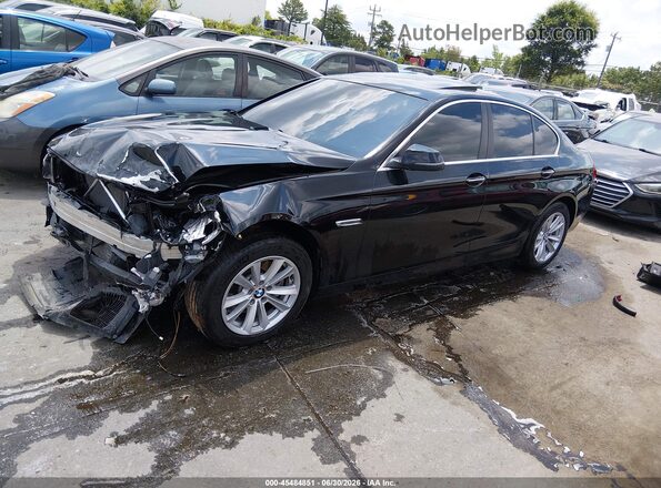 WBA5A5C55GG352965 2016 BMW 5 SERIES Black წინა მარცხენა ხედი სამი მეოთხედიდან