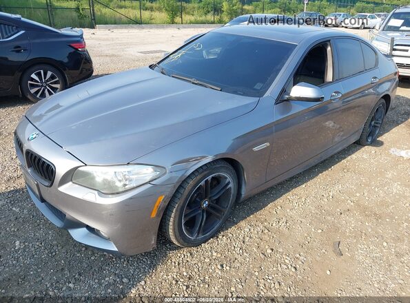 WBA5A7C52GG152461 2016 BMW 5 SERIES Gray წინა მარცხენა ხედი სამი მეოთხედიდან